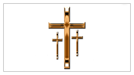 140 DA25-517-CP-WT Copper 3 Crosses White